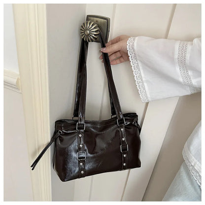 Women's Retro Leather Tote Bag