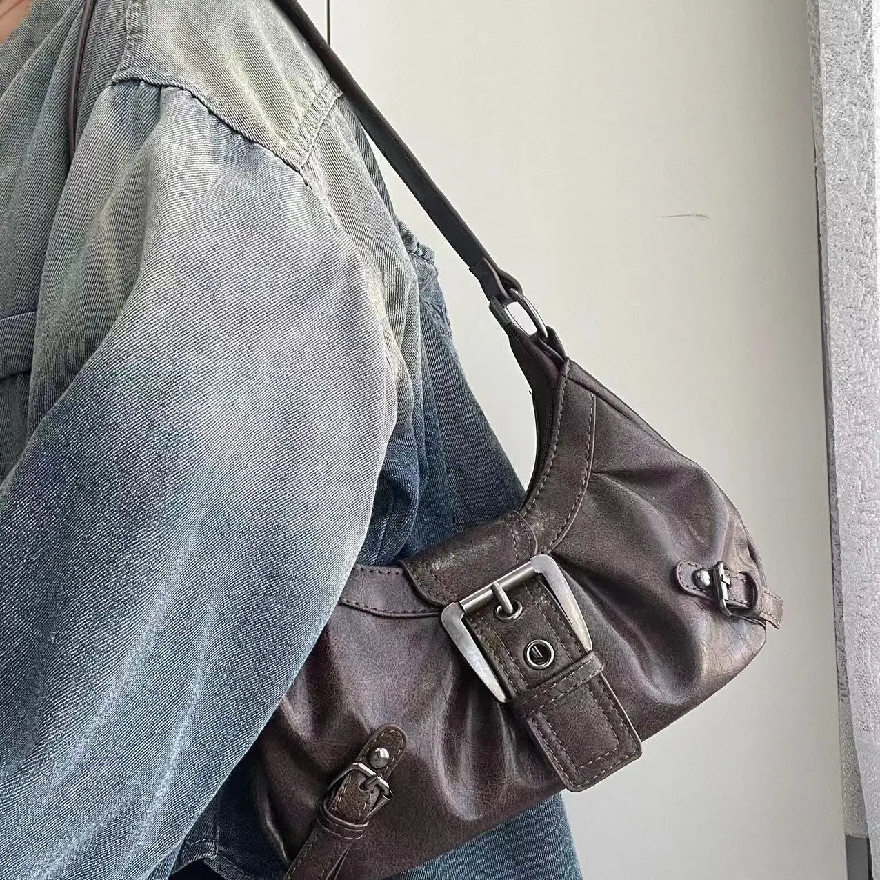 Y2K Buckle Underarm Bag
