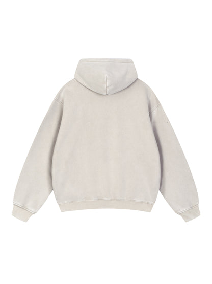 Snow Wash Fleece Oversize Hoodie