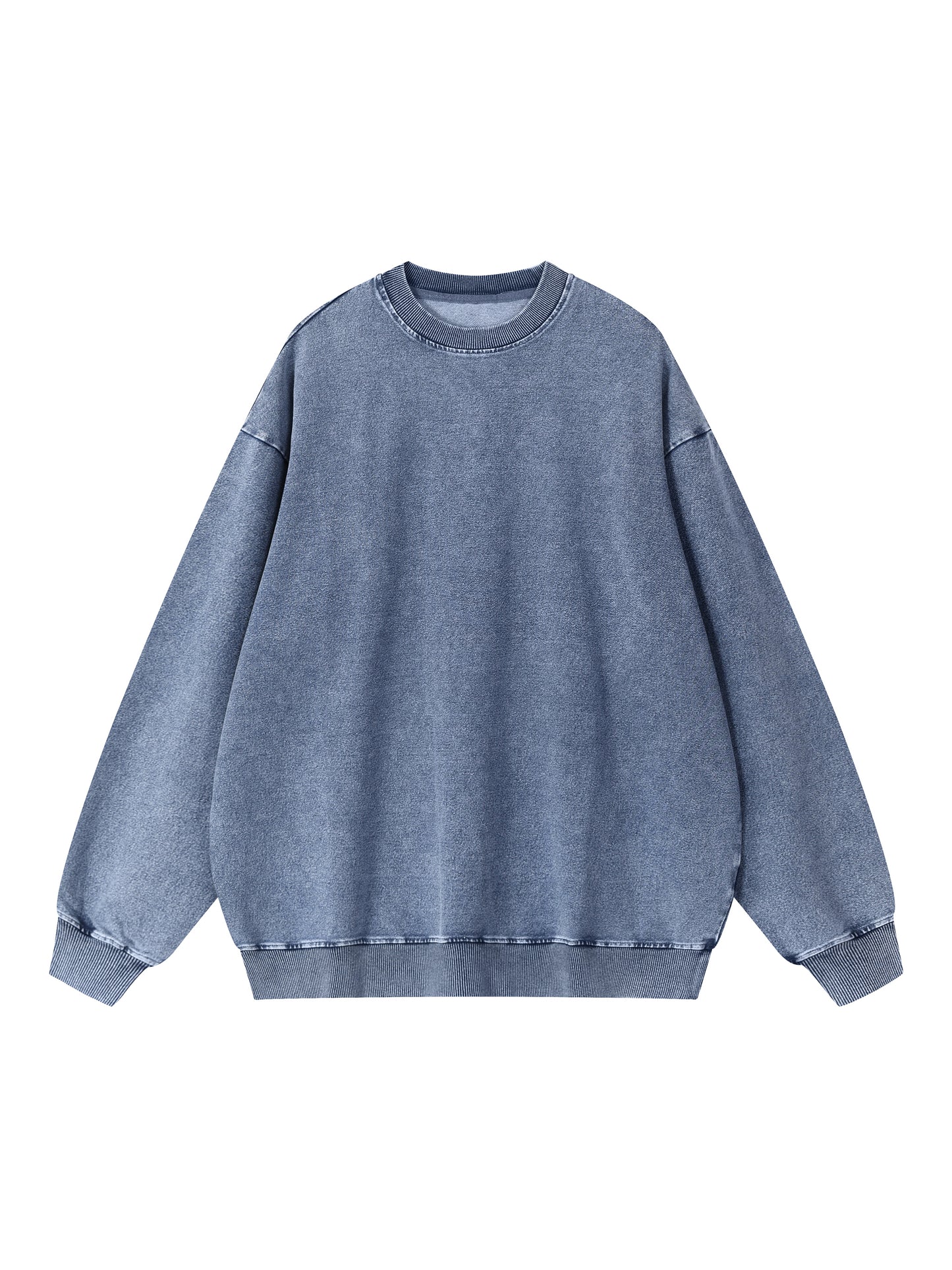 Snow Wash Oversized Crewneck Sweatshirt