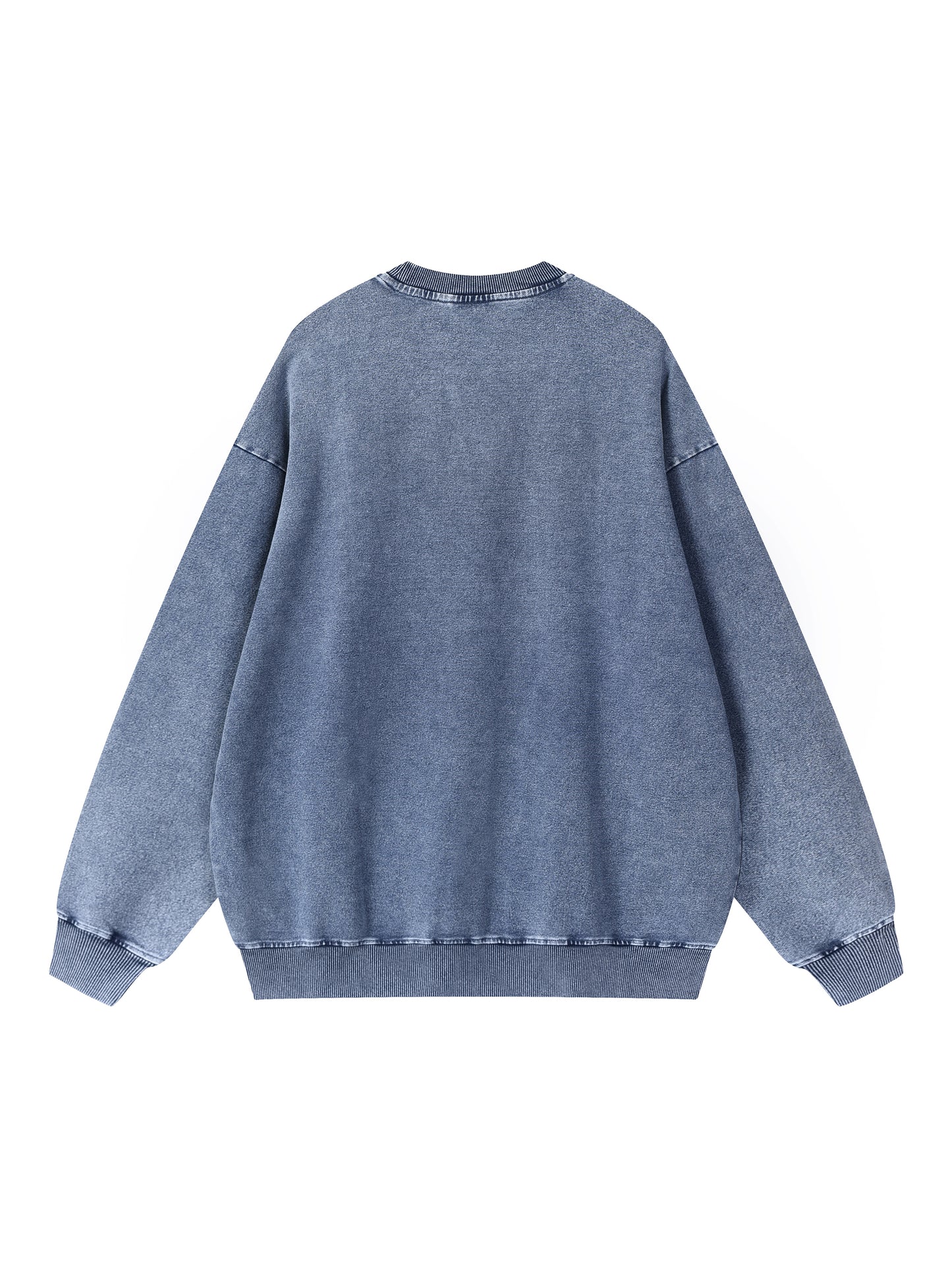 Snow Wash Oversized Crewneck Sweatshirt