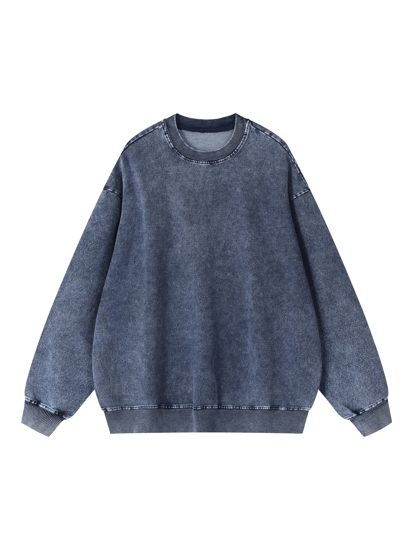 Snow Wash Oversized Crewneck Sweatshirt