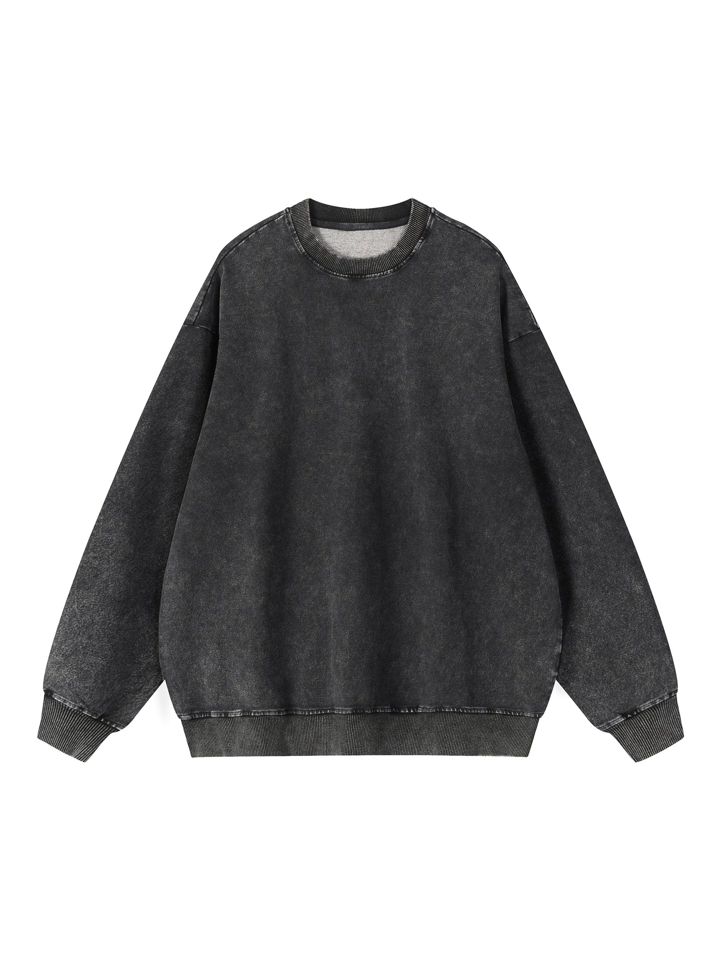 Snow Wash Oversized Crewneck Sweatshirt