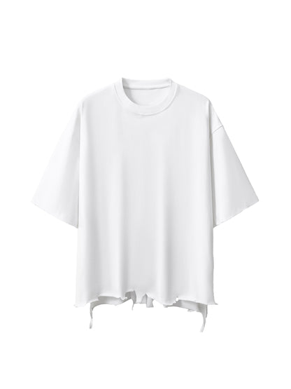 Snow Wash Raw-Hem Boxy T-shirt
