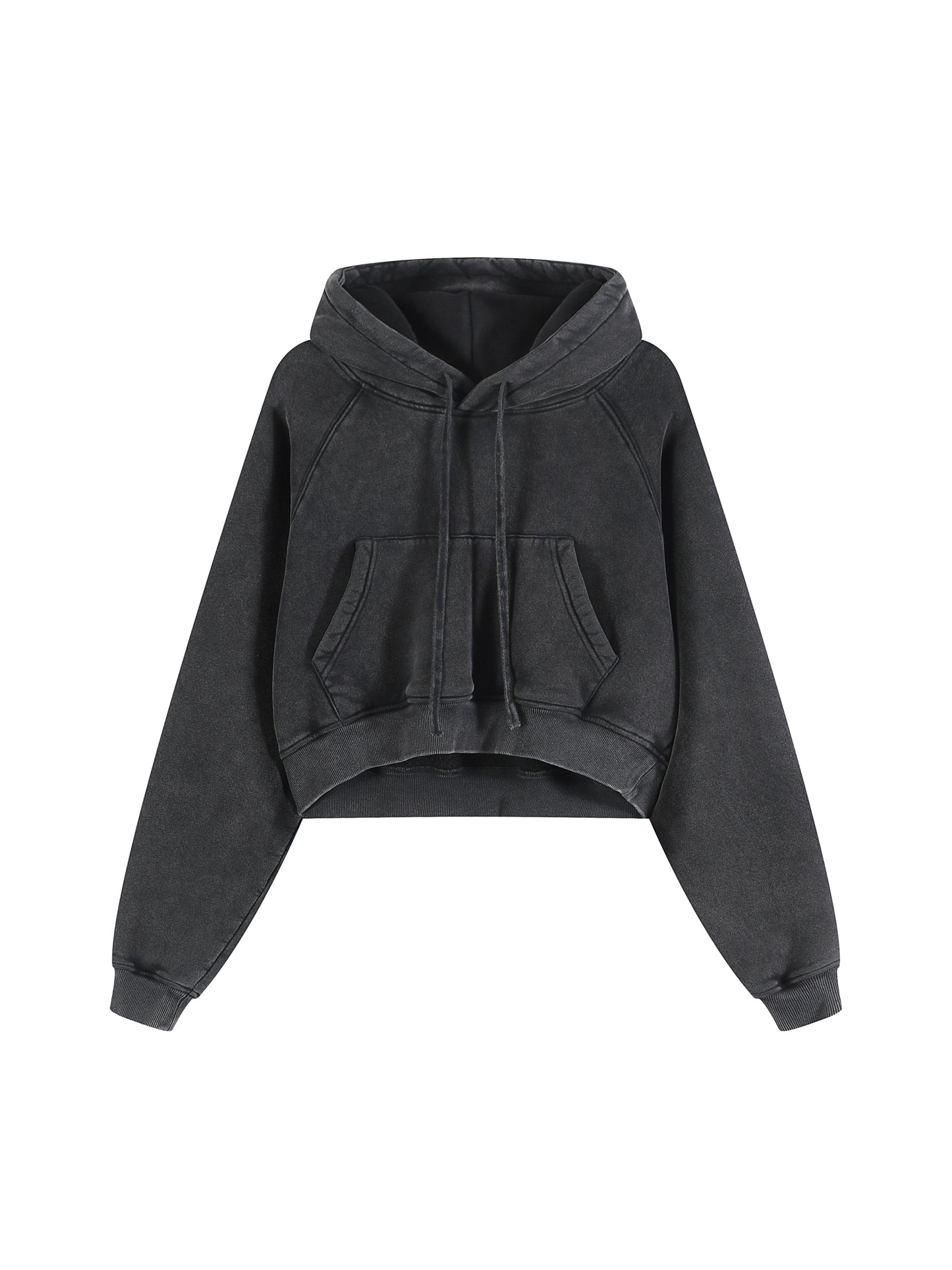 Snow Washed Cropped Hoodie