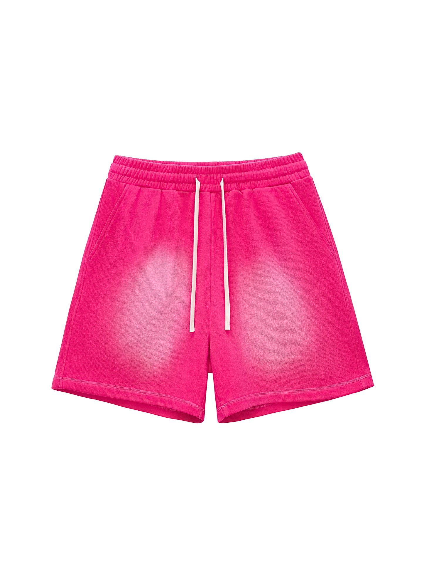 Sun Fade Raw Edge Cotton Shorts