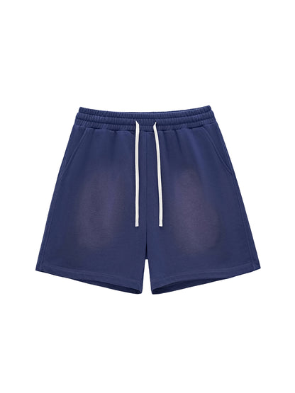 Sun Fade Raw Edge Cotton Shorts