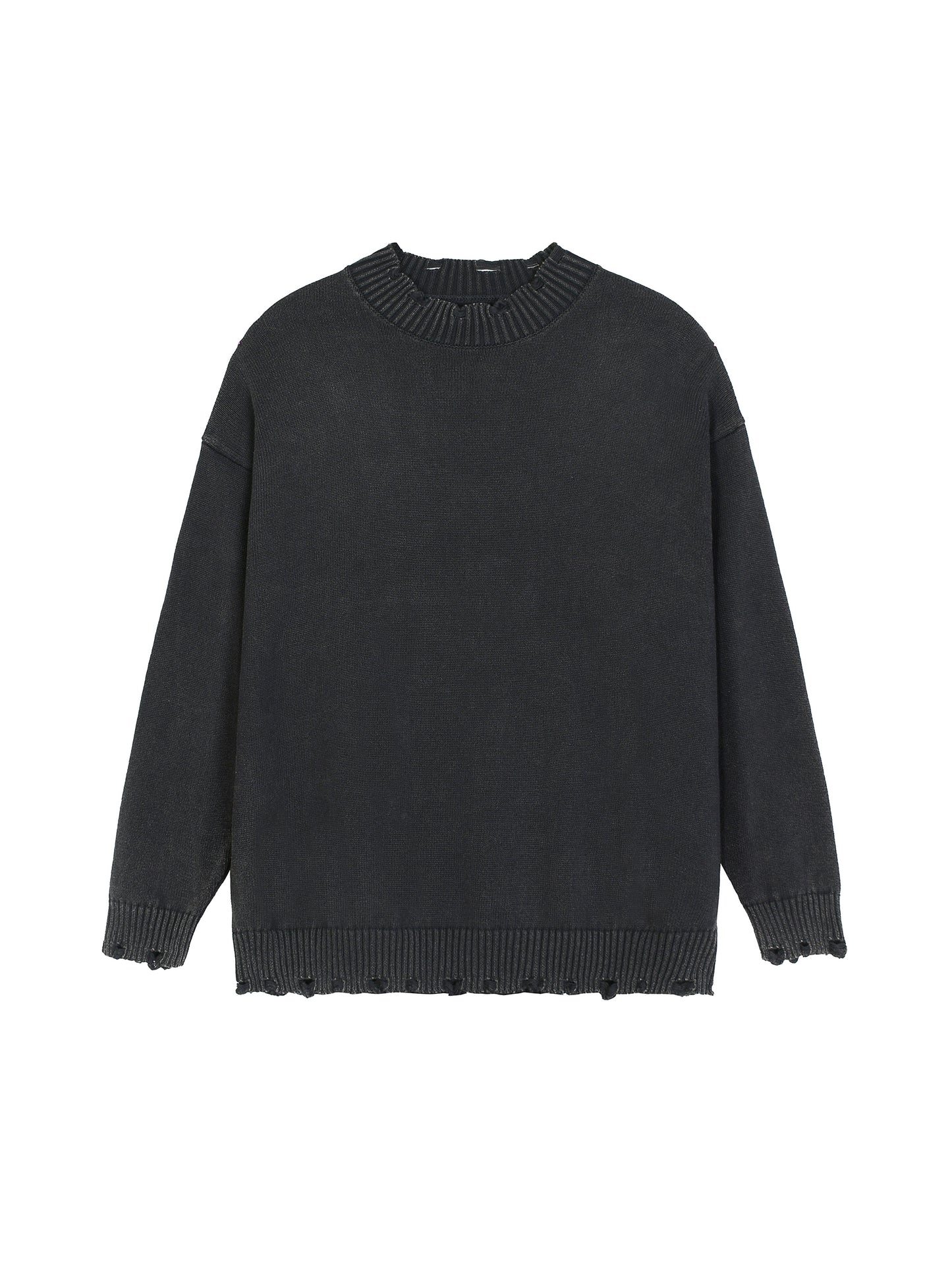 Vintage Washed Hand-Frayed Sweater