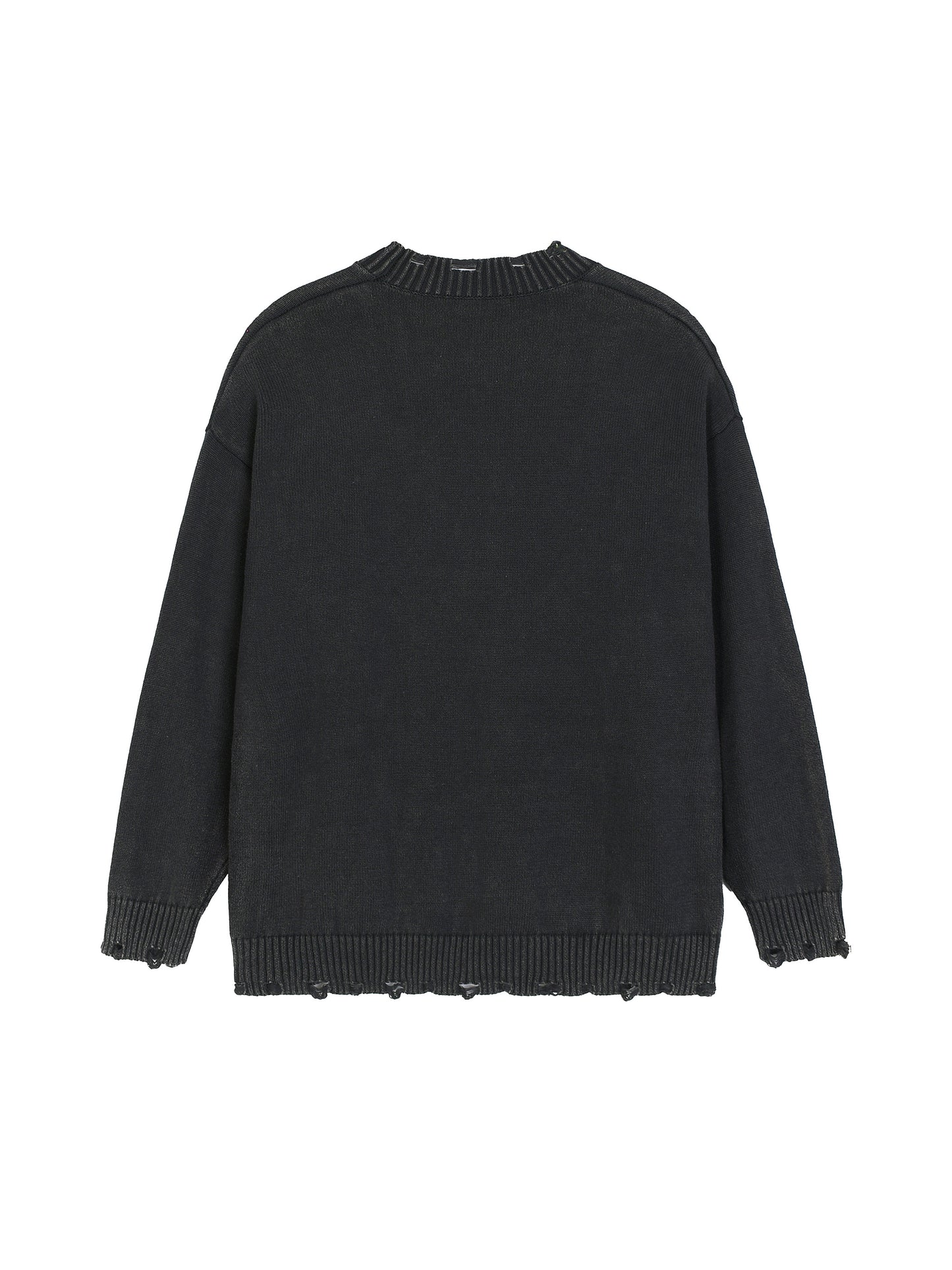 Vintage Washed Hand-Frayed Sweater