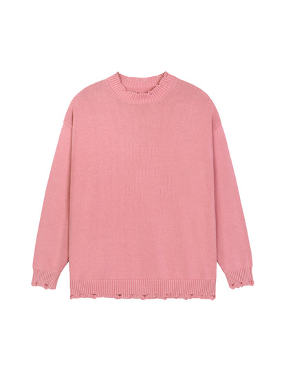 Vintage Washed Hand-Frayed Sweater