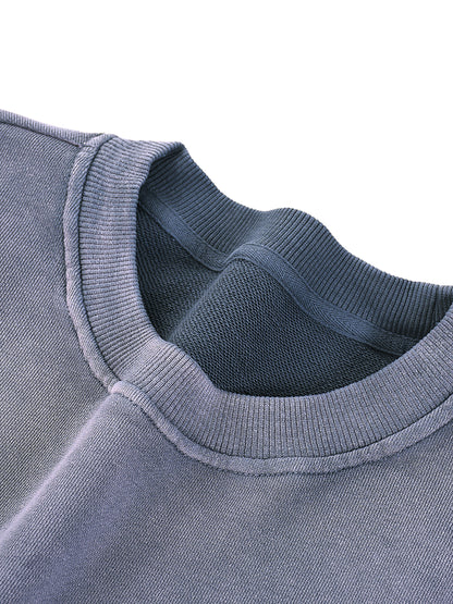 Sunfade Drop-Shoulder Cotton Sweatshirt
