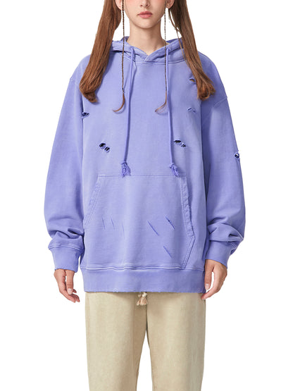 Distressed Vintage Wash Hoodie