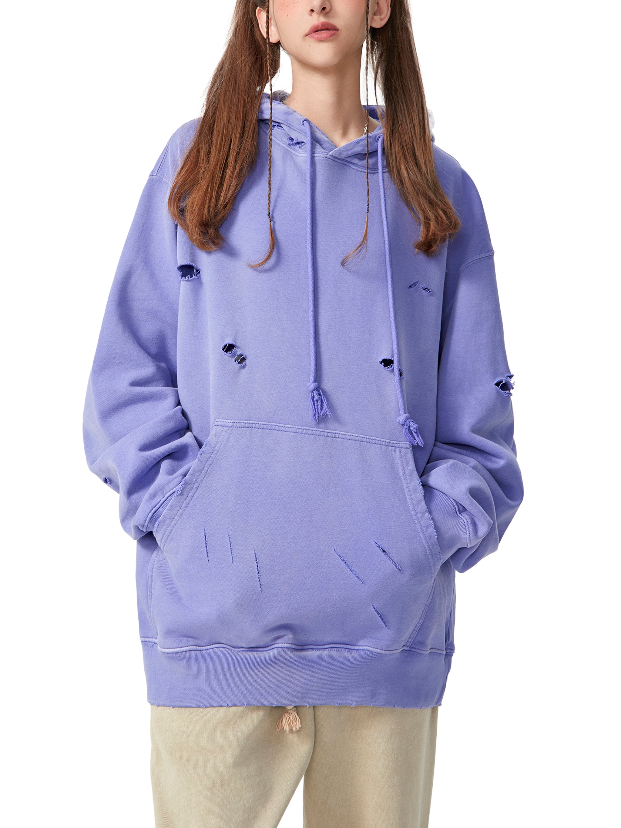 Distressed Vintage Wash Hoodie