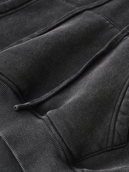 Snow Washed Cropped Hoodie