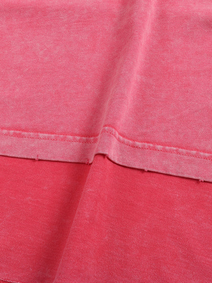 Snow Washed Frayed Edge T-Shirt