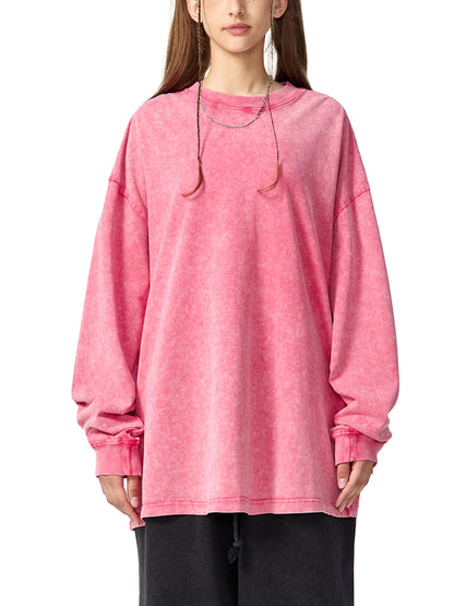 Snow Washed Frayed Edge T-Shirt