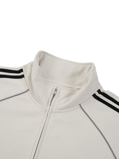Reflection Striped Raglan Sleeve Jacket