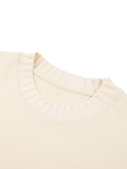 Knitted Round Neck Oversize Sweatshirt