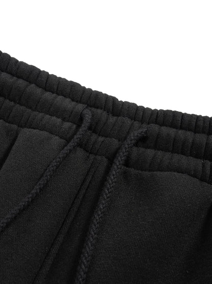 Fleece Drawstring Straight-Leg Sweatpants