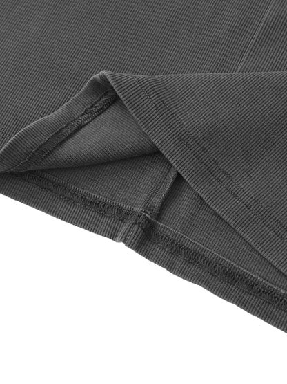 Dyed Washed Drawstring Maxi Skirt